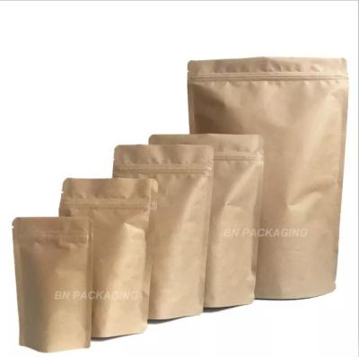 China PLA Compostable Pouch Stand Up Bag Mylar Food Bags with Ziplock in Stock for sale