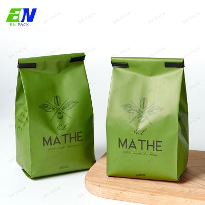 Китай 12oz Coffee Bags Food Grade Matte Finish Black Упаковка с застежкой-молнией и клапаном продается