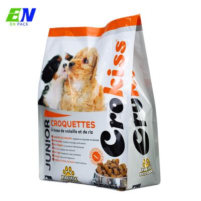 China Foil Pouch Cat Food Packaging Zipper Pet Food Bag Flat Bottom Plastic Heat Sea Pouch for sale
