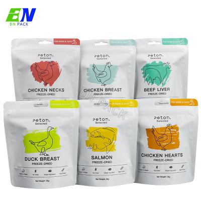 China Aluminum Foil Freeze Dried Pet Food Pouch Food Grade PE Material for sale