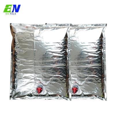 China Custom Bag In Box Beverage Wine Cola Oil Milk Water Aseptic Foil Bags With Nozzle for sale
