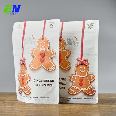 China Compostable Baking Powder Bags Food Grade Paper Bags With Ziplock for sale
