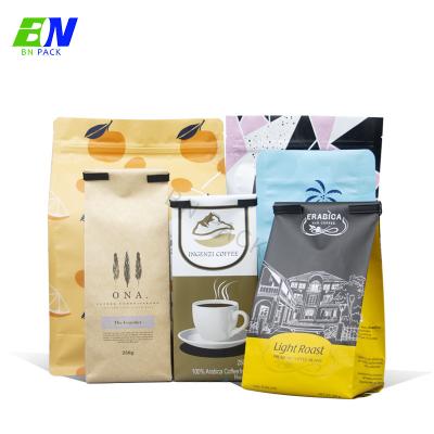 China 340g side gusset moisture proof coffee bean packaging bags coffee pouch for sale