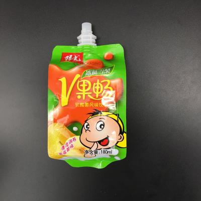 China Plastic Fruits Juice Bag Packaging Aluminum Foil Spout Pouch Straw Juice Pouch Bag à venda