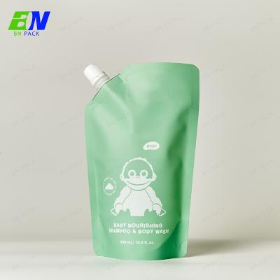 China Eco - friendly Kraft Paper 500ml Refill Hand Wash Soap Pakcing Liquid Pouch With Spout for sale