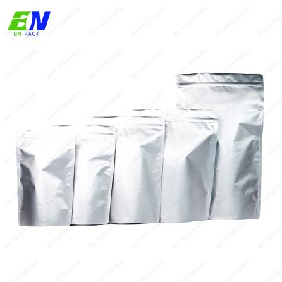 China Single Serving Sachet Resealable Aluminum Foil Pouch Silver Packaging Zipper Bag For Sample Products for sale