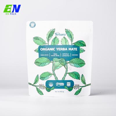 China Customized Biodegradable Kraft Stand Up Pouch  PLA Material Food Pouch With Zipper for sale