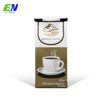 China ISO Supplier FDA Certificate 1 Pound Coffee Pouches Flat Bottom Bags  Gusset Pouch With Valve à venda