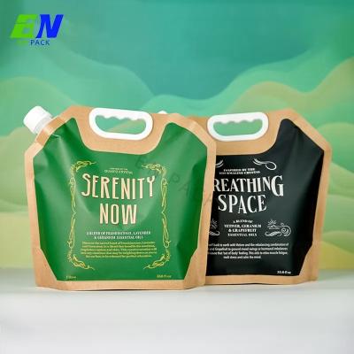 中国 1L spout pouches special shape stand up bags with plastic handle for liquid jelly beverage food laundry detergent 販売のため