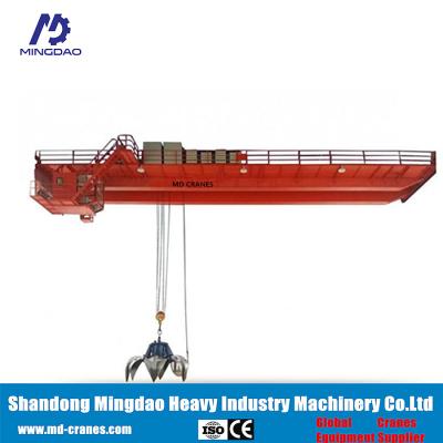 China China Manufacturer Customized Double Beam 0.5ton-50ton  or On Request Grab Bucket Overhead Crane for sale