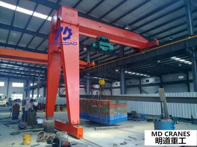 China Double Girder Semi Half Gantry Crane 25 ton with Heavy Duty Trolley for sale