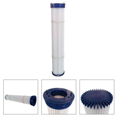 China PU Top Pleated Filter Cartridge , Polyester Media Synthetic Air Filter  for sale