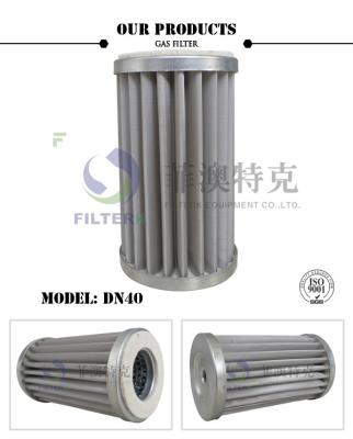 China Stainless Steel Mesh Gas In Air Filter , Pleated DN40 Natural Gas Line Filter  for sale