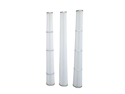 China Conical Thread Industrial Dust Filter Cartridge Type Plyester Media Flat for sale