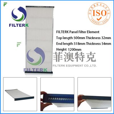 China Replacement  Flat Panel Filter Pleated Panel Flat Cell With PU Cap for sale