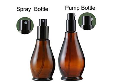 China 30ml Glass Cosmetic Bottles Hot Stamping HS Code 70109090 With Sprayer Pump for sale