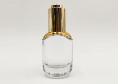 China Compact Size 1oz Transparent Glass Dropper Bottle Silk Screen Printing Long Lifetime in Stock for sale
