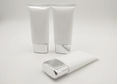 China 50ml 100ml Capacity PE Facial Washing Cosmetic Packaging Tube With Sliver Cap for sale