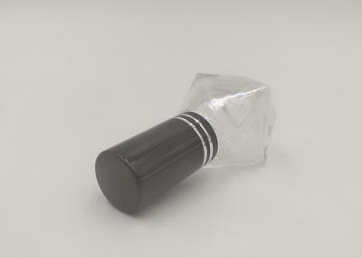 China 5ml 10ml Cosmetic Nail Polish Bottle Black Brush Cap for sale