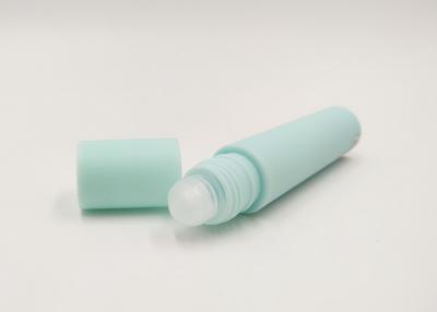 China Light Blue Lip Gloss Empty Tubes , Cute Empty Lip Gloss Containers With Plastic Roll Ball for sale