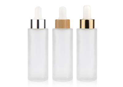 China 1OZ Frosted Glass Dropper Bottles For Cosmetic Packaging for sale