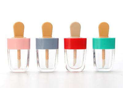 China Ice Cream Shape 5ml Empty Lip Gloss Tubes Cosmetic Glaze Bottle for sale
