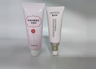 China 100ml Custom Color Plastic Cosmetic Tubes With Lotion Pump for sale