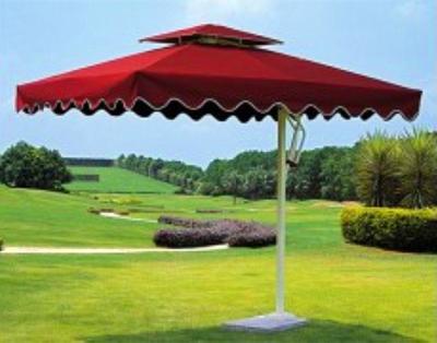 Китай Красные огромные зонтики патио полиэфира 170T 190T напольные для кофейни/берега озера продается