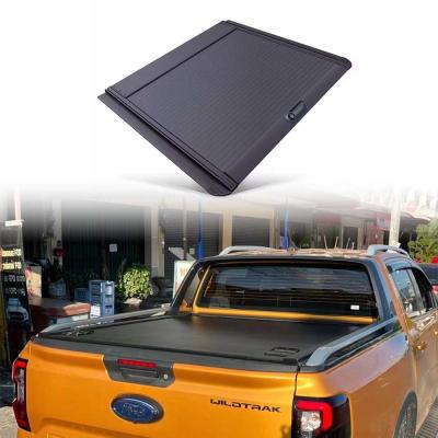 China Retractable Roll Up manganese steel Aluminum Alloy Pickup Truck Bed Cover tonneau Cover for sale