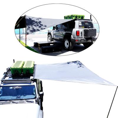 China White Travel Car Top Awning 420D PU Vehicle Tents & Awnings for sale