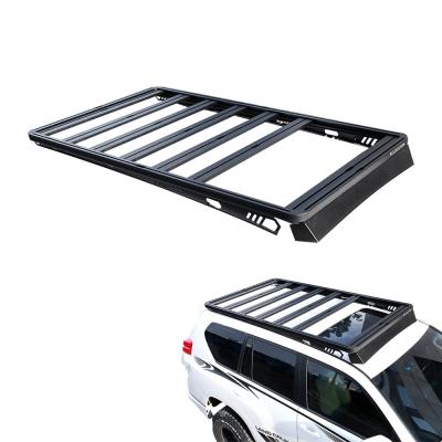 China LC300 Roof Luggage Rack Black Off Road Cargo Basket Powder Coated for sale