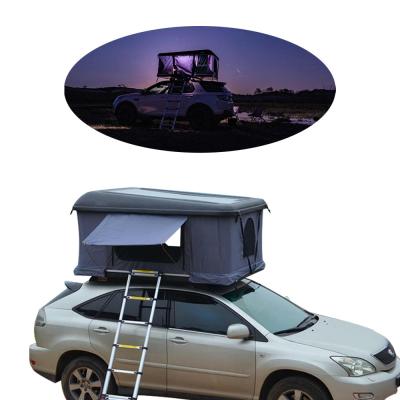 China Dark Gray Triangle Clamshell Roof Top Tent 4x4 Rooftop Tent Hard Shell for sale