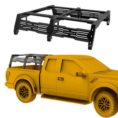 China Highly Durable Roof Mount Ram Aluminum F150 Truck Bed Rack 1336*1400-1700*400-520mm for sale