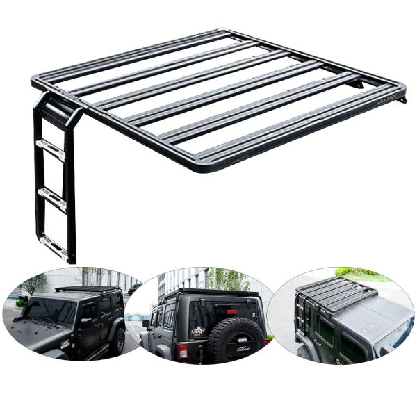 Quality Aluminum Roof Rack for OEM Powder Coated Commander 2021 Jeep Wrangler Jk Accessories for sale
