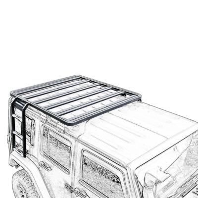 China Jeep JK Roof Rack Material de aço de quadro completo com porta-bagagens convenientes à venda