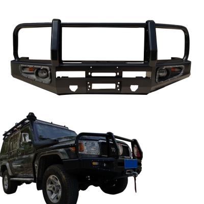 China Toyota Land Cruiser LC79 Steel Bull Bar Front Winch Bumpers for Off Road Pick Up Truck for sale