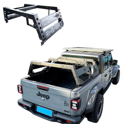 China Ford Ranger Jeep Tacoma Tundra Hilux Truck Bed Rack with Adjustable and Silver Design for sale