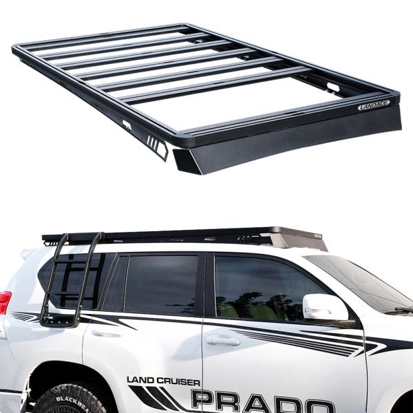 Quality LC79 4x4 Off Road Vehicle Roof Rack Black Powder Coated UV Stable Luggage Roof for sale