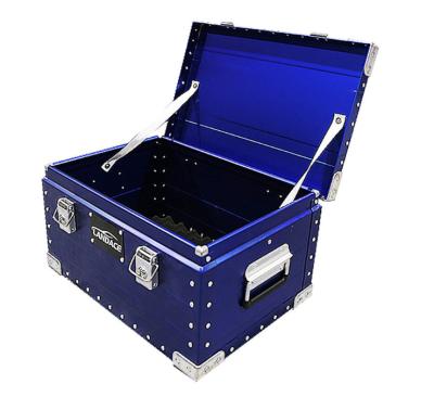 China Car Camping Kitchen Storage Box OEM Aluminum Camp Kitchen Box Blue for sale