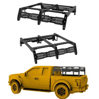 China Black Powder Coating Carbon Steel Q235B Truck Bed Rack System with Luggage Basket for sale