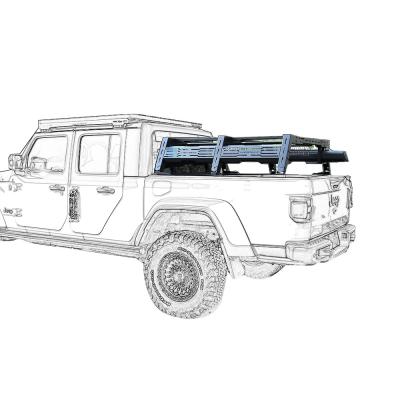 Chine 4x4 accessoires tout-terrain pick-up camion lit échelle rack bar à rouleaux pour Jeep Toyota Ford à vendre