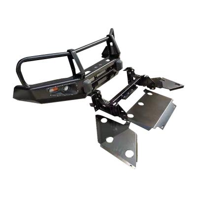 China Off Road Winch Bull Bar Front Bumper Plate with LED Light and Mounting Tray Toyota Tocama for sale