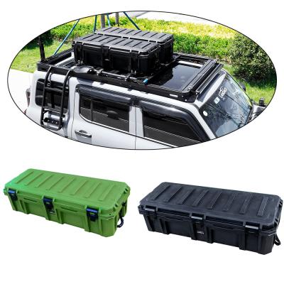 China 110L veículo off-road LLDPE ferramenta de plástico kit de ferramentas de carro caixa de armazenamento de caixa de telhado de carro à venda