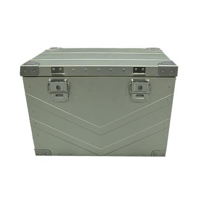 China Polvo de plata revestido 4x4 Fuera de la carretera Vehículo de aleación de aluminio Camión cama caja de almacenamiento de herramientas con cajones de campamento caja plegable en venta