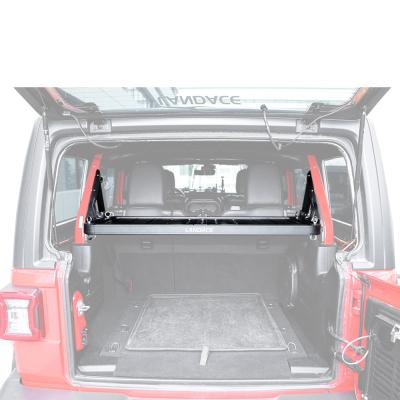China Aluminum Rear Cargo Storage Shelf for Jeep Wrangler Fitting Position Rear Cargo for sale