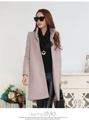 China fashion high collar ladies elegant pure cashmere coat for sale