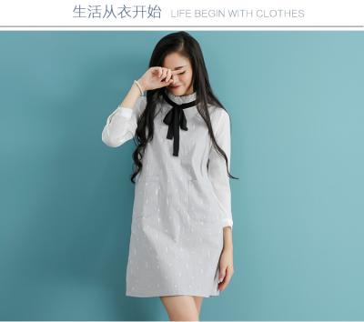 China fashion high collar  chiffon shirt with cotton shoulder-straps for sale