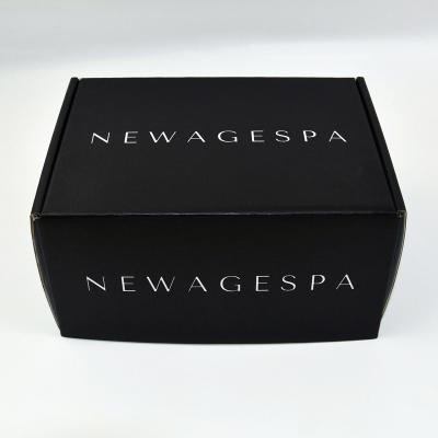 China Colored Corrugated Mailer Boxes Small Black Corrugated Shoes Box  For Shipping for sale
