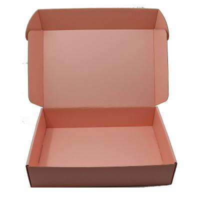 China O encarregado do envio da correspondência ondulado cor-de-rosa encaixota a caixa de empacotamento ondulada amigável de Eco à venda