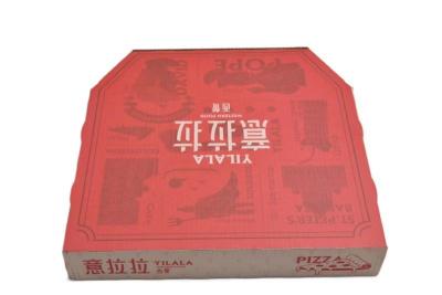 China Custom Red Corrugated Mailer Pizza Packaging Box Rigid Paper Material for sale